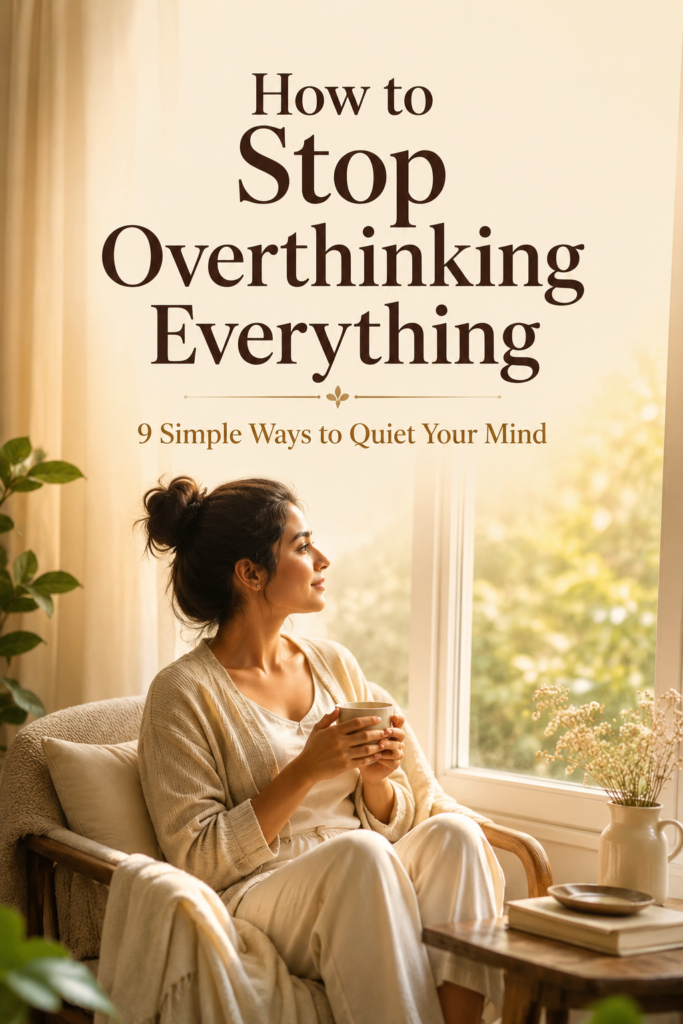 How to Stop Overthinking Everything: 9 Simple Ways